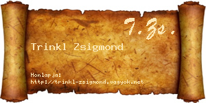 Trinkl Zsigmond névjegykártya