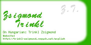 zsigmond trinkl business card